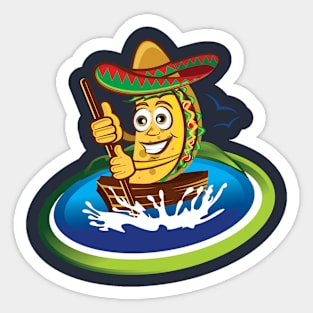 Taco Boat Sticker